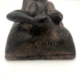 Hand-carved Reclining Nude Draped in Bedsheets