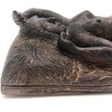 Hand-carved Reclining Nude Draped in Bedsheets