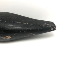 Striking Old Hand-carved Black and White Chesapeake Bay Working Decoy
