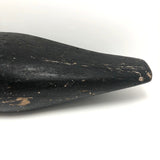 Striking Old Hand-carved Black and White Chesapeake Bay Working Decoy