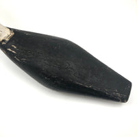 Striking Old Hand-carved Black and White Chesapeake Bay Working Decoy