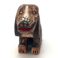 Super Lovable Hand-carved and Painted Folk Art Dog with Freckles!