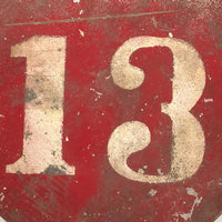 Old Painted Sheet Metal Lucky 13