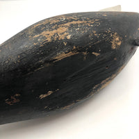 Striking Old Hand-carved Black and White Chesapeake Bay Working Decoy