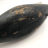 Striking Old Hand-carved Black and White Chesapeake Bay Working Decoy