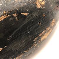 Striking Old Hand-carved Black and White Chesapeake Bay Working Decoy