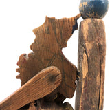 Wonderful Old Jointed Clown Whirligig Fragment