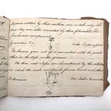 British 1823 School Botany Notebook with Drawings Throughout