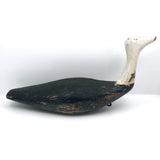 Striking Old Hand-carved Black and White Chesapeake Bay Working Decoy