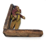 Wonderful Old Jointed Clown Whirligig Fragment