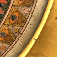 Stunning Large Mandala Type Drawing in Lemon Gold Frame
