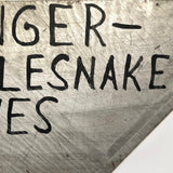 Danger Rattlesnake Caves, Hand-painted Make Do Wooden Sign