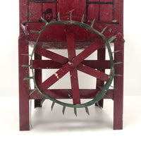 Red Painted Tin Folk Art Flour Mill from the Dummer Estate, Rowley MA