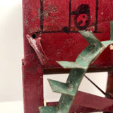 Red Painted Tin Folk Art Flour Mill from the Dummer Estate, Rowley MA