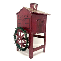 Red Painted Tin Folk Art Flour Mill from the Dummer Estate, Rowley MA