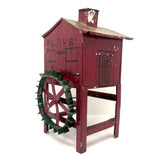 Red Painted Tin Folk Art Flour Mill from the Dummer Estate, Rowley MA