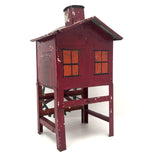 Red Painted Tin Folk Art Flour Mill from the Dummer Estate, Rowley MA