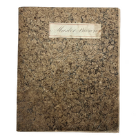 Master Brown's 1820 British Calligraphy Practice Notebook with Spencerian Drawing