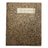 Master Brown's 1820 British Calligraphy Practice Notebook with Spencerian Drawing