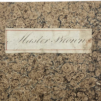 Master Brown's 1820 British Calligraphy Practice Notebook with Spencerian Drawing