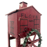 Red Painted Tin Folk Art Flour Mill from the Dummer Estate, Rowley MA