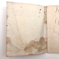 Master Brown's 1820 British Calligraphy Practice Notebook with Spencerian Drawing