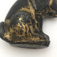 Gilded Bronze Asian Rabbit Weight