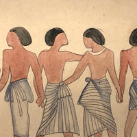 Egyptian Skirts, 1938 Ink and Gouache Illustration by Anna Thomson