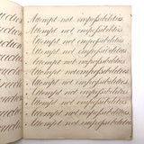 Master Brown's 1820 British Calligraphy Practice Notebook with Spencerian Drawing