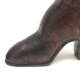 Nicely Carved Antique Boot Shaped Vesta, A Pair