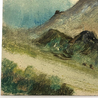 Hand-painted "Hills of Dakota" Landscape Antique Postcard