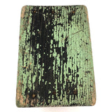 Beautiful Primitive Antique Stool with Crate Wood Sides and Old Green Paint