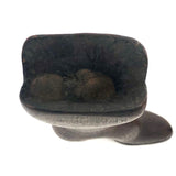 Nicely Carved Antique Boot Shaped Vesta, A Pair