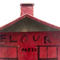Red Painted Tin Folk Art Flour Mill from the Dummer Estate, Rowley MA