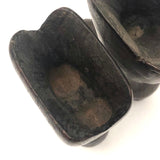 Nicely Carved Antique Boot Shaped Vesta, A Pair