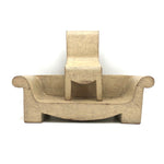 Vintage Handmade Miniature Wooden Sofa and Chair with Great Lines