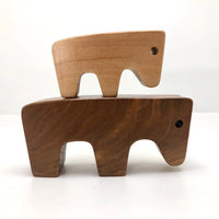 Pair of Vintage Swiss Wooden Cutout Animals in the Manner of Antonio Vitali