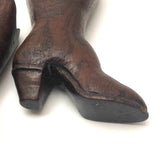 Nicely Carved Antique Boot Shaped Vesta, A Pair