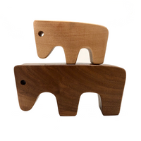 Pair of Vintage Swiss Wooden Cutout Animals in the Manner of Antonio Vitali