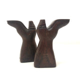 Nicely Carved Antique Boot Shaped Vesta, A Pair