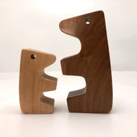 Pair of Vintage Swiss Wooden Cutout Animals in the Manner of Antonio Vitali