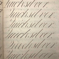 Master Brown's 1820 British Calligraphy Practice Notebook with Spencerian Drawing