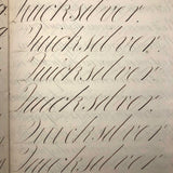 Master Brown's 1820 British Calligraphy Practice Notebook with Spencerian Drawing