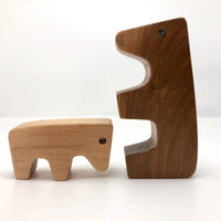 Pair of Vintage Swiss Wooden Cutout Animals in the Manner of Antonio Vitali