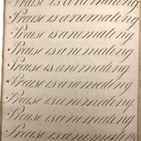 Master Brown's 1820 British Calligraphy Practice Notebook with Spencerian Drawing