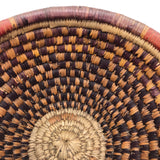Colorful Vintage Handwoven Lidded Basket Presumed African