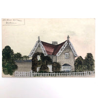 British Hand-painted Postcard of Cottage in Derbyshire, Unused, C. 1910