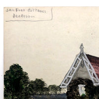 British Hand-painted Postcard of Cottage in Derbyshire, Unused, C. 1910
