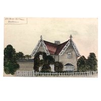 British Hand-painted Postcard of Cottage in Derbyshire, Unused, C. 1910