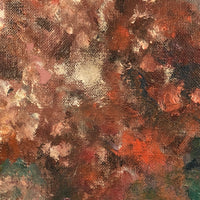 Oil on Canvas Landscape with Sliced Apples, Signed Burns